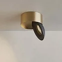 ISOLED Opbouw armatuur SPHERE IP54, goud, zwart dimbaar