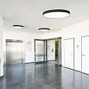 ceiling luminaire DN600 DALI DALI controllable, CCT Switch IP44, black dimmable