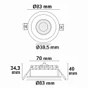ISOLED recessed spotlight VARIO-68 IP65, chrome 