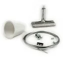 3-fase Kabelophang CLASSIC SURFACE mechanisch, 1 Stuk, met Plafondcup, aluminium