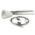 toebehoren Touwophanging CLASSIC SURFACE mechanisch, 1 Stuk, met Plafondcup, rvs 200cm