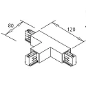 ISOLED Verbinder CLASSIC beschermingsgeleider links, zilver