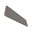 BAFFEL TRACK48ID (EMPTY TRACK) 150CM - 15W 3000K DALI aanstuurbaar, met verlichting, indirect, zwart