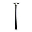 Floor luminaire HEIMDAL, E27 max. 60W, black aluminium / opal glass