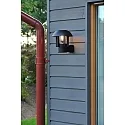Konstsmide Outdoor wall luminaire HEIMDAL, E27 max. 60W, black aluminium / clear glass