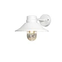 Wandarmatuur voor buitenshuis VEGA met lampenkap E27 IP54, wit dimbaar
