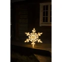 Konstsmide Buitenlamp SCHNEEFLOCKE IP44, wit dimbaar