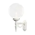 Konstsmide Wall luminaire ORION, E27 max. 60W, white aluminium / clear acrylic glass