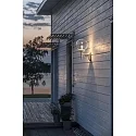 Konstsmide Wall luminaire ORION, E27 max. 60W, white aluminium / clear acrylic glass