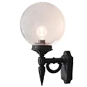 Wandarmatuur voor buitenshuis ORION E27 IP23, zwart, transparant