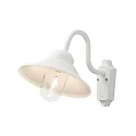 Wandarmatuur voor buitenshuis VEGA E27 IP23, transparant, wit