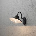 Wandarmatuur voor buitenshuis VEGA E27 IP23, zwart, transparant