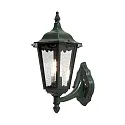 Wandarmatuur voor buitenshuis FIRENZE E27 IP43, groen, transparant