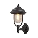 Wandarmatuur voor buitenshuis PARMA E27 IP43, zwart, transparant