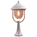Pedestal light PARMA, E27 max. 75W, white aluminium / clear acrylic glass