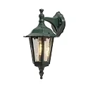 Wandarmatuur voor buitenshuis FIRENZE down E27 IP43, groen, transparant