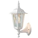 Outdoor wall luminaire FIRENZE UP, E27 max. 60W, white aluminium / clear glass