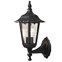 Outdoor wall luminaire FIRENZE UP, E27 max. 60W, black aluminium / clear glass