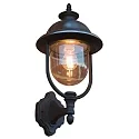 Outdoor wall luminaire PARMA UP with roof from stainless steel, E27 max. 75W
