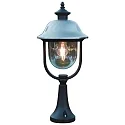 Pedestal light PARMA with roof from stainless steel, E27 max. 75W