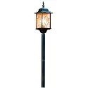 Path luminaire MILANO, E27 max. 75W, black/silver, aluminium / acrylic glass with lead crystal look