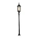 Path luminaire MILANO with motion detector, E27 max. 60W, black/silver, alu / acrylic glass with lead crystal look