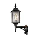 Konstsmide Outdoor wall luminaire MILANO with motion detector, E27 max. 75W, black/silver, alu / acrylic glass with lead crystal look