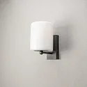 Konstsmide Wandarmatuur voor buitenshuis PORTICI cilindrisch, met diffuser E27 IP44, zwart mat dimbaar