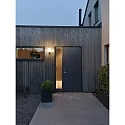 Konstsmide Wandarmatuur voor buitenshuis PORTICI cilindrisch, met diffuser E27 IP44, zwart mat dimbaar