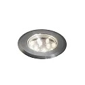 Vloerinbouwarmatuur ingebouwde versie, set van 3 IP44, rvs, transparant