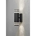 Outdoor wall luminaire MODENA UP/DOWN DOUBLE, 2x GU10 max. 35W, black aluminium / clear acrylic glass