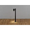 Padverlichting MODENA GU10 IP44, zwart, transparant