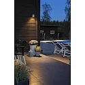 Outdoor wall luminaire TRIESTE, GU10 max. 35W, black aluminium / clear acrylic glass