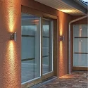 Konstsmide Wandarmatuur voor buitenshuis MODENA up down GU10 IP44, rvs, transparant