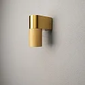 Konstsmide Wandarmatuur voor buitenshuis TEMI down, cilindrisch GU10 IP54, goud dimbaar
