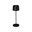 Konstsmide Tafellamp op batterijen POSITANO rond, CCT Switch, dimbaar IP54, zwart dimbaar