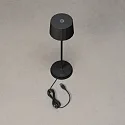 Konstsmide Tafellamp op batterijen POSITANO rond, CCT Switch, dimbaar IP54, zwart dimbaar