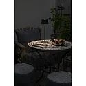 Konstsmide Tafellamp op batterijen POSITANO rond, CCT Switch, dimbaar IP54, zwart dimbaar