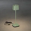Konstsmide battery table lamp CAPRI IP54, green, grey dimmable