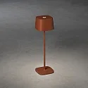 Konstsmide battery table lamp CAPRI IP54, terracotta dimmable