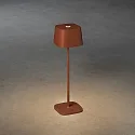 Konstsmide battery table lamp CAPRI IP54, terracotta dimmable