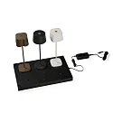 Multi charging pad CHARGER for Konstsmide accu lamps, 6-fold, incl. layer connection, IP20, black