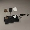 Konstsmide Multi charging pad CHARGER for Konstsmide accu lamps, 6-fold, incl. layer connection, IP20, black