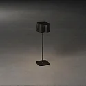 Konstsmide battery table lamp NICE  square, CCT Switch, dimmable IP54, black dimmable