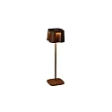 battery table lamp NICE  square, CCT Switch, dimmable IP54, rust dimmable