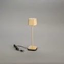 Konstsmide Tafellamp op batterijen CAPRI MINI USB hoekig IP54, zand dimbaar