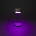 Konstsmide battery table lamp LYON with USB connection, CCT Switch, RGB, with touch dimmer IP54, green, grey dimmable