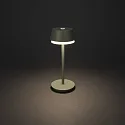 Konstsmide battery table lamp LYON with USB connection, CCT Switch, RGB, with touch dimmer IP54, green, grey dimmable