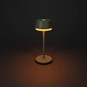 Konstsmide battery table lamp LYON with USB connection, CCT Switch, RGB, with touch dimmer IP54, green, grey dimmable