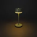 Konstsmide battery table lamp LYON with USB connection, CCT Switch, RGB, with touch dimmer IP54, green, grey dimmable